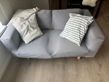 IKEA tweepersoonsbank met hoes en eventueel kussens