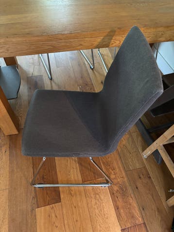 Ikea Volfgang donkergrijze eetkamerstoelen 4 stuks