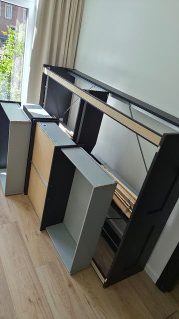 IKEA Brimnes bed 140x200cm zwart - gratis