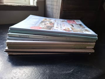 Stapel landelijkwonen tijdschriften