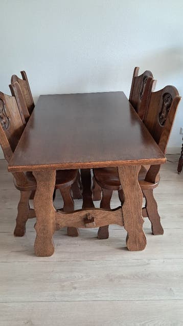 Eiken houten eethoek