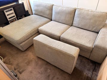 Ikea Kivik bank 2 zits+ch.long.- gratis afh. tm do11jun26