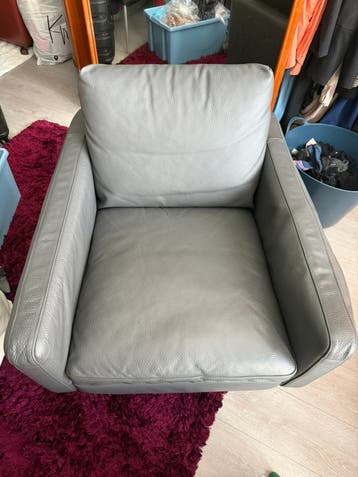 Leren fauteuil - Grijs - Comfortabel en stijlvol