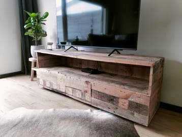Handgemaakte steigerhout tv meubel