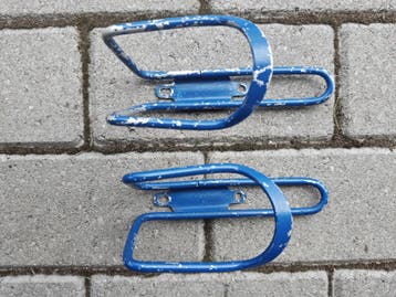 2x Vintage Fiets Bidonhouders - Blauw (Gebruikt)