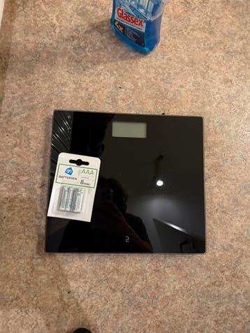 Decathlon Glazen Personenweegschaal + Extra Batterijen