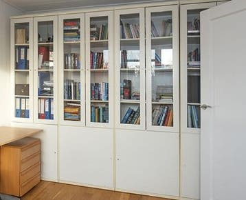 Billy boekenkasten, met glas 6x, zonder glas 1x