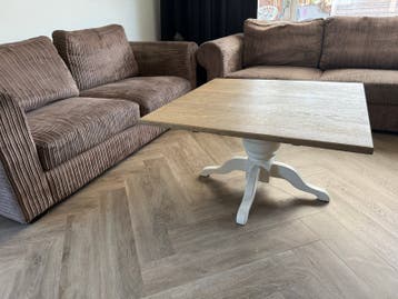 Comfortabele ribfluwelen banken (3-zits), taupe kleur