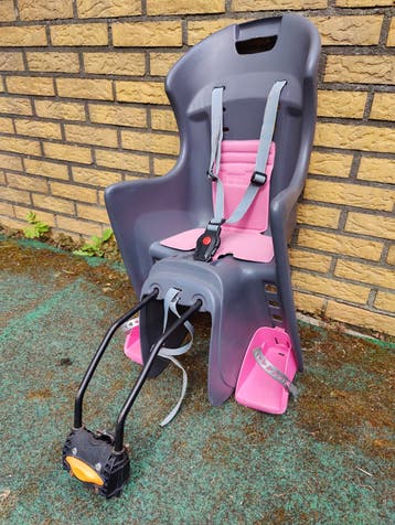 Polisport Boodie Achterzitje Kinderfietsstoel Roze/Grijs