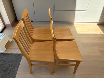 Houten stoelen 4 stuks