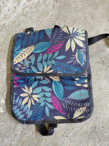 Nieuw fiets stuurtasje met tropische bladeren print