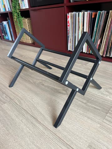 Platenrekje Platenhouder Vinyl Opslag Display Zwart Metaal
