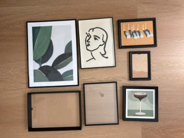 Gratis fotolijstjes zwart (7 stuks)