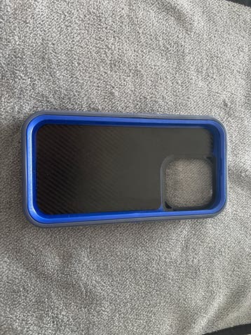 Robuust iPhone 14 Pro Hoesje - Blauw/Zwart