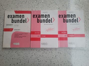 Examenbundels VWO: Wiskunde A, Biologie, Scheikunde