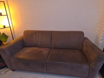 Gratis - 3-zitsbank, 2 fauteuils- Bruin - gratis
