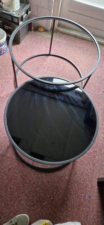 Salontafels zwart glas