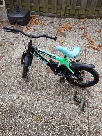 Volare Sportivo Kinderfiets - Zwart/Groen (16 inch)