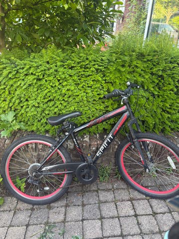 Spirit Delta kinderfiets 24 inch - Zwart/Rood