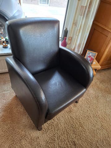 Comfortabele bruine fauteuil