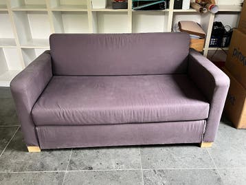 Compacte slaapbank - paars/grijs
