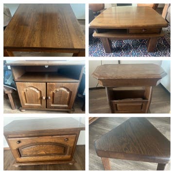 Eiken houten  meubels gratis op te halen.