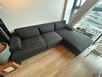 donkergrijze hoekbank