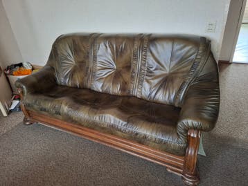 3-zits bank en 2 losse fauteuils