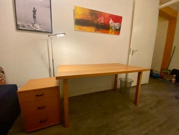 Bureau met ladekastje - Ideaal voor thuiswerkplek