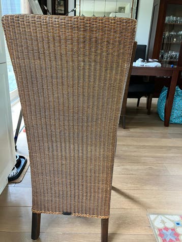 Lloyd Loom stoelen (6) met gebruikerssporen