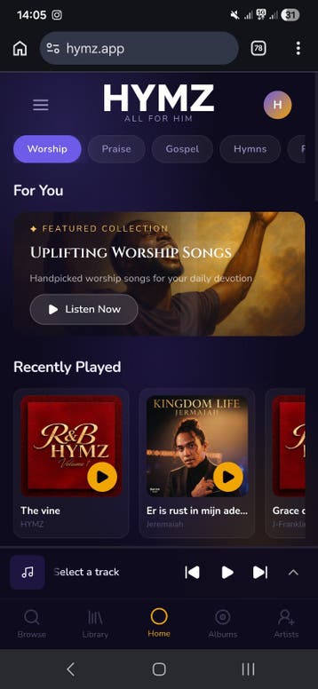 Gratis muziek streaming service christelijke pop en gospel