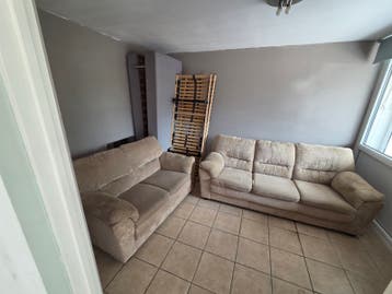 Comfortabele 2- en 3-zitsbanken - Beige stof