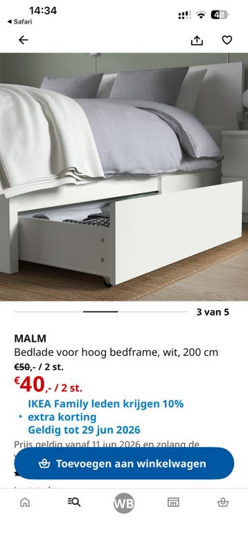 Gratis 4 bedlades Malm bed (Ikea)