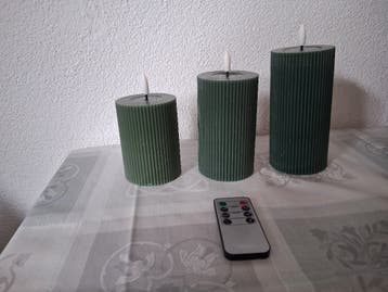 Kaarsen 3-delig met afstandsbediening