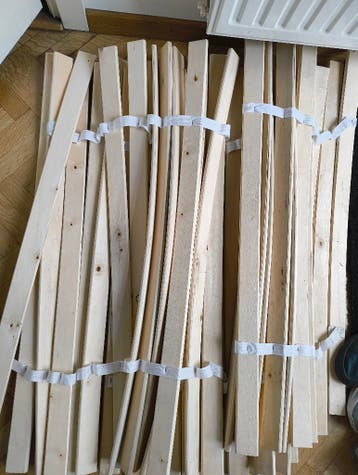 Bed slats bedlatten