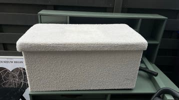 Stijlvolle Opbergmand van Teddystof - Crème Wit