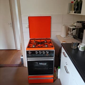 Etna Vrijstaand Gasfornuis met Oven - Oranje Retro