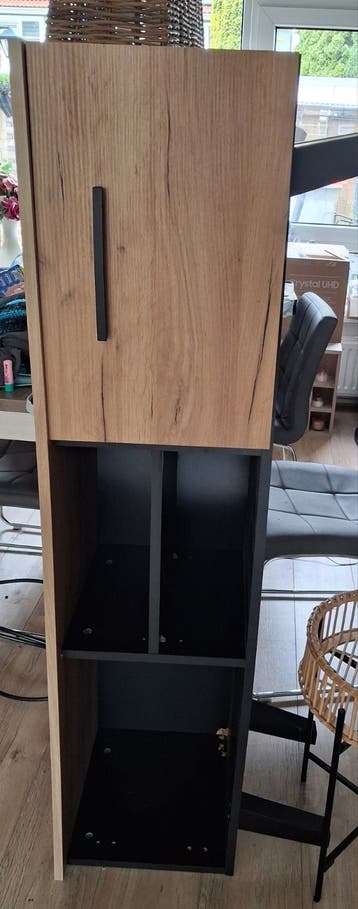 Moderne TV-kast met opbergruimte - Hout en Zwart