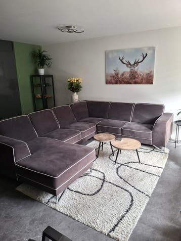 Grote hoekbank met chaise longue - comfortabel en ruim