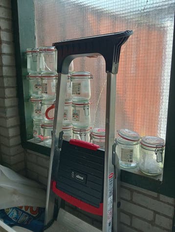 Lege weckpotten .glazen potten met glazen deksel