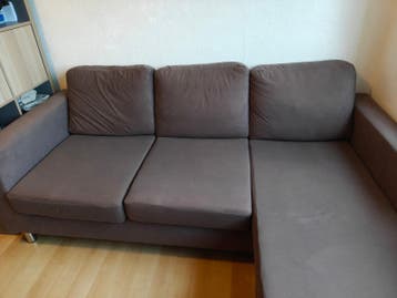 Comfortabele hoekbank grijs - 208x88/139 cm