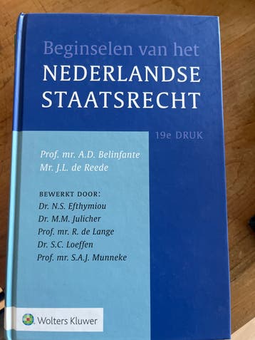 Beginselen van het Nederlandse Staatsrecht 19e druk
