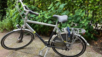 Fiets heren Gazelle orange 8 versnellingen, trommelremmen 62