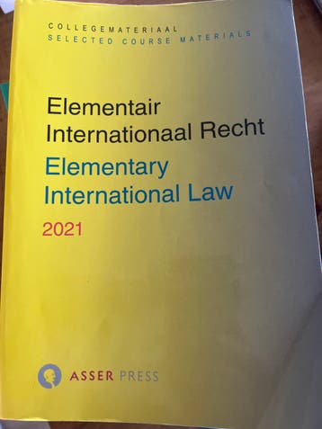 Elementair Internationaal Recht 2021 - Studieboek
