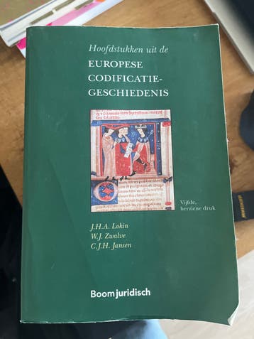 Hoofdstukken uit de Europese Codificatiegeschiedenis