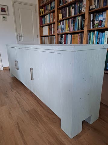 Dressoir met 3 deuren - lichtblauw/grijs