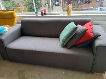 Comfortabele grijze tweepersoonsbank