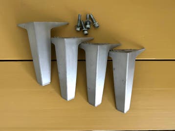 GRATIS 4 Ikea aluminunium poten voor Karlstadt bank 15,5 cm