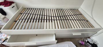 Eenpersoonsbed 90x200 met 2 lades en matras