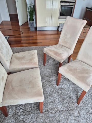Gratis af te halen Set van 4 beige eetkamerstoelen